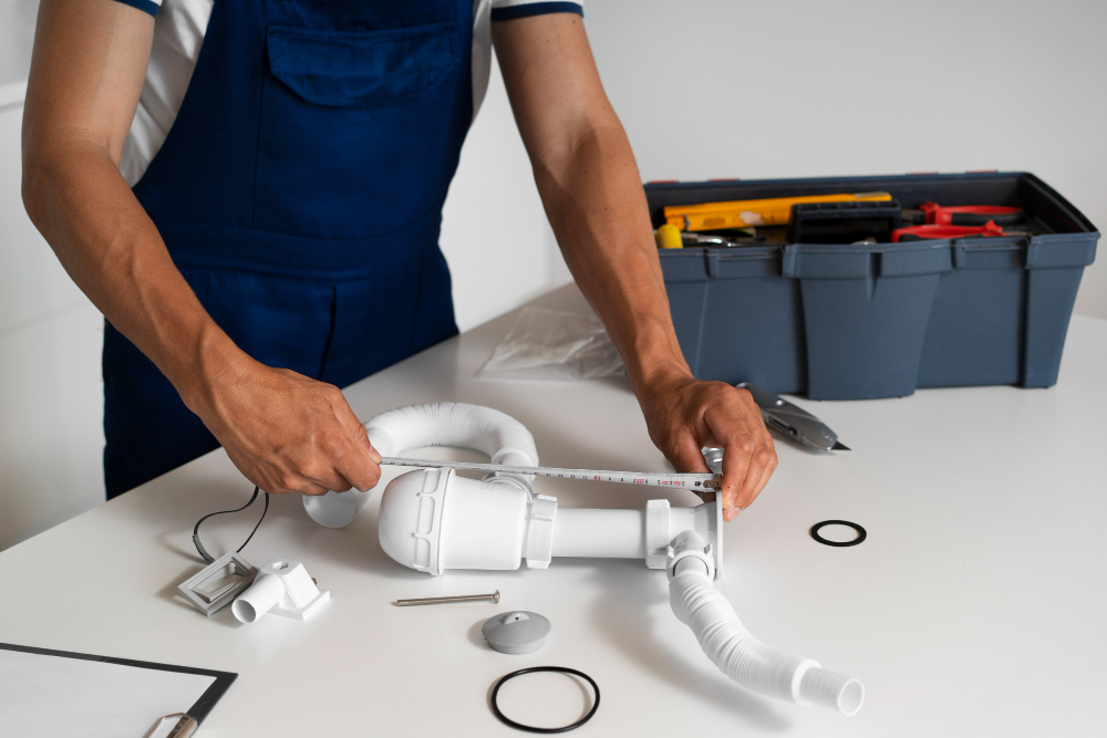 Professional Plumber Working